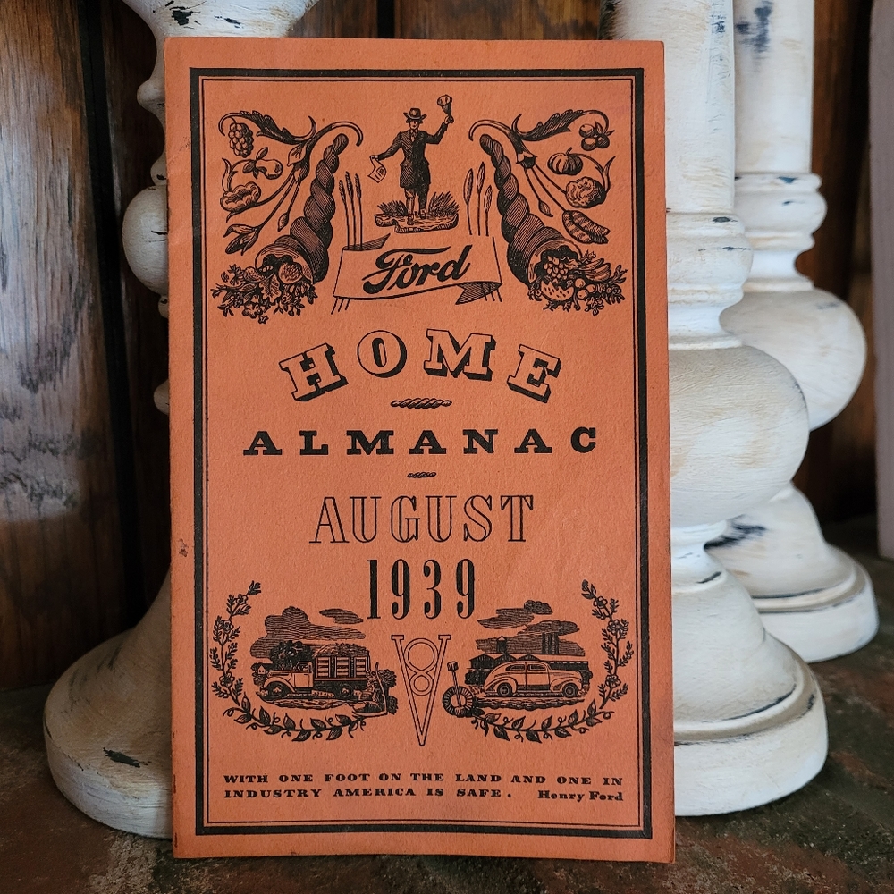 Vintage Ford Motor Co Home Almanac and facts booklet - August 1939 Collectible